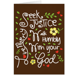 Seek Justice Love Mercy Walk Humbly Micah 6 8 Cards