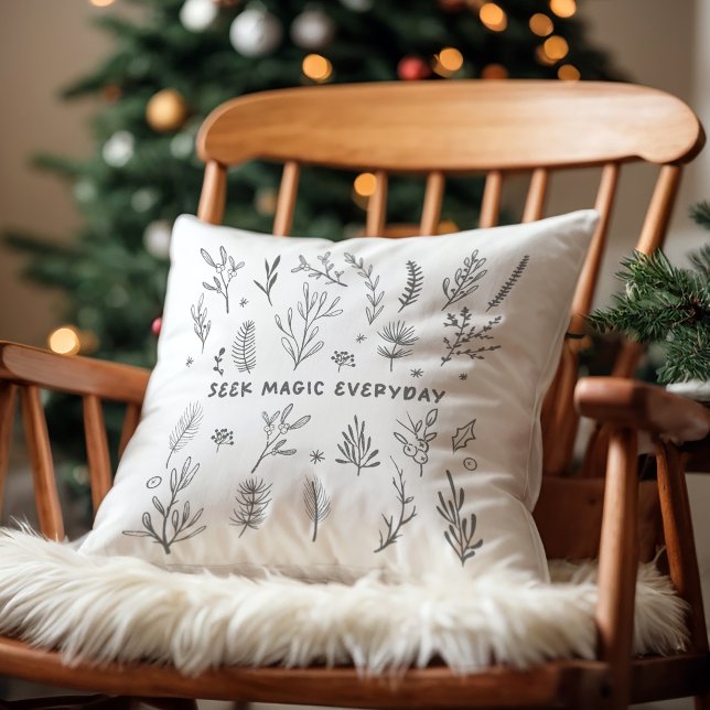 Seek Magic Everyday Cute Christmas Pillow (Creator Uploaded)