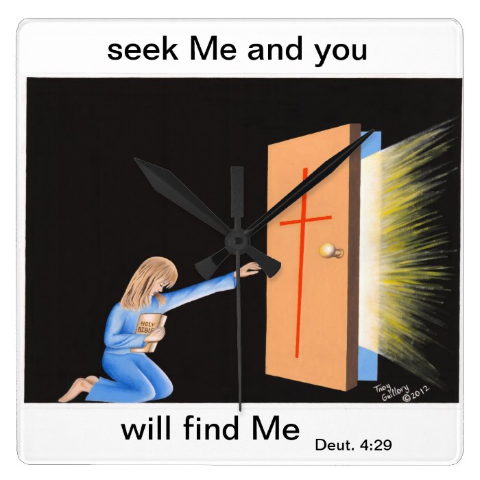 Seek Me and you will find Me Wallclocks