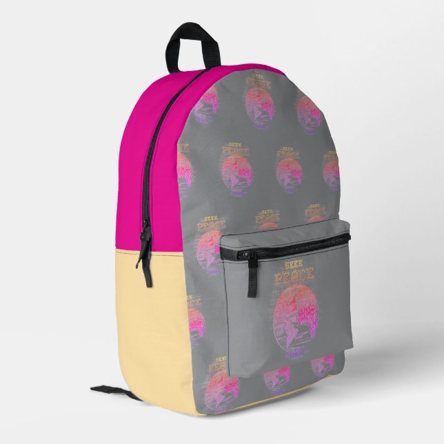 Seek Peace Backpack (Back Corner Left)