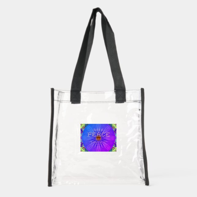 Seek Peace Clear Tote Bag (Front)