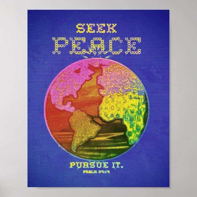 Seek Peace Earth Poster (Front)