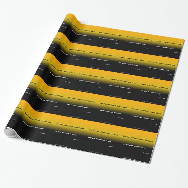 Seek the Lord Bible Quotes Wrapping Paper (Unrolled)