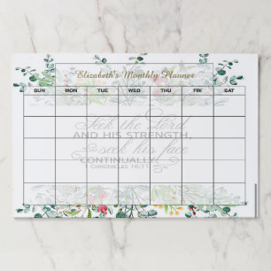 Seek the Lord personalized month planner Paper Pad