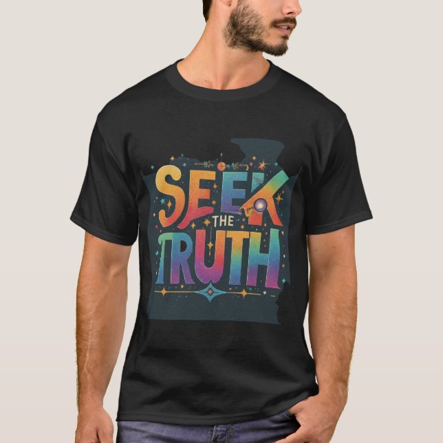 seek the truth Design men's T-Shirt  (Front)