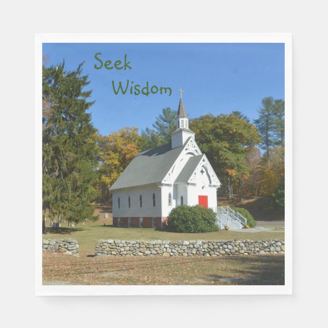 Seek Wisdom Country Church Napkins (Front)