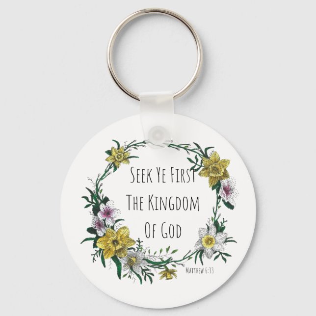 Seek Ye First the Kingdom Keychain (Front)