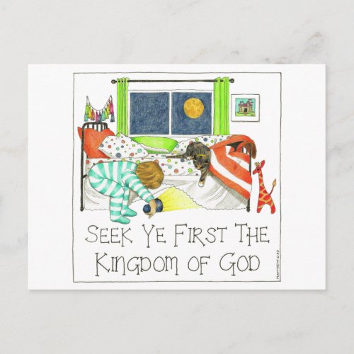 Seek Ye First the Kingdom of God Inspirational Postcard