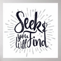 Seek & You Will Find Gospel Sayings Scripture Art