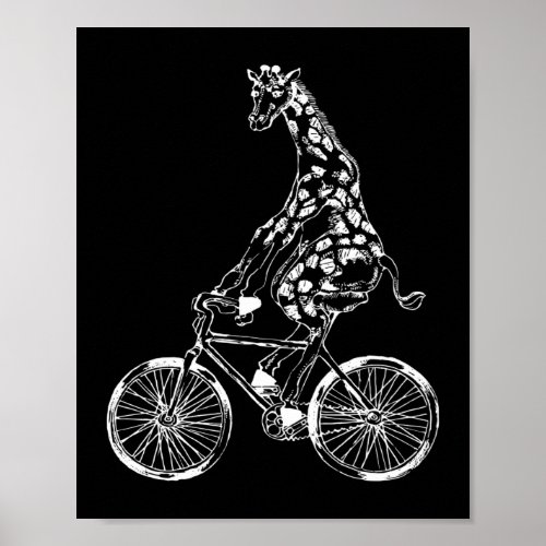 SEEMBO Giraffe Cycling Bicycle Cyclist Bicycling Poster