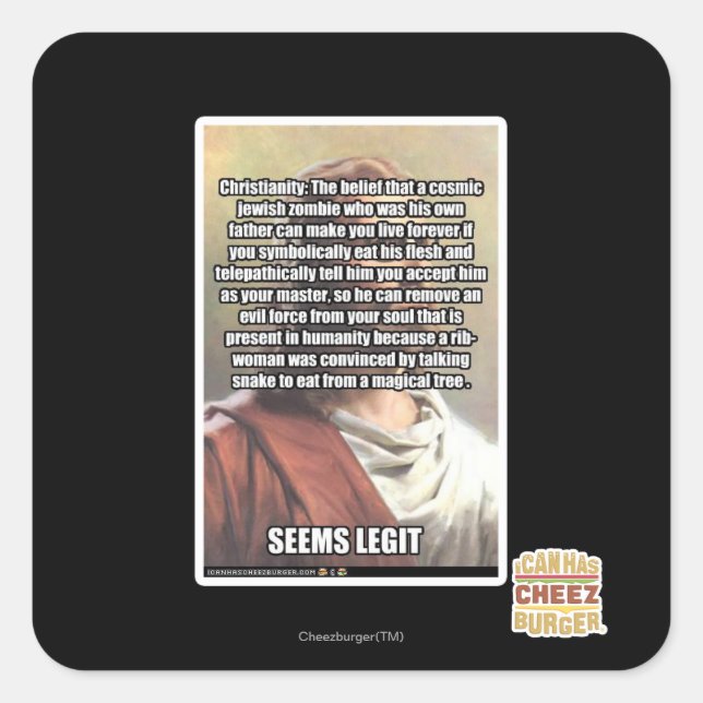 Seems Legit Square Sticker (Front)