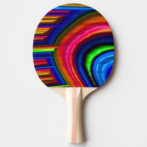  Seeping Color  Original Fractal  Ping Pong Paddle