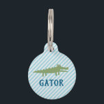 SEERSUCKER ALLIGATOR PET ID TAG<br><div class="desc">SEERSUCKER ALLIGATOR PET TAG</div>