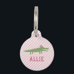 SEERSUCKER ALLIGATOR WITH BOW PET ID TAG<br><div class="desc">SEERSUCKER ALLIGATOR WITH BOW PET TAG</div>