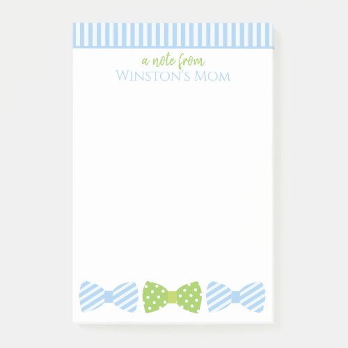 Seersucker Bow Tie Personalized Notepad