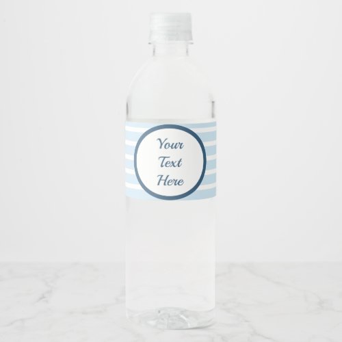 Seersucker Striped Water Bottle Label
