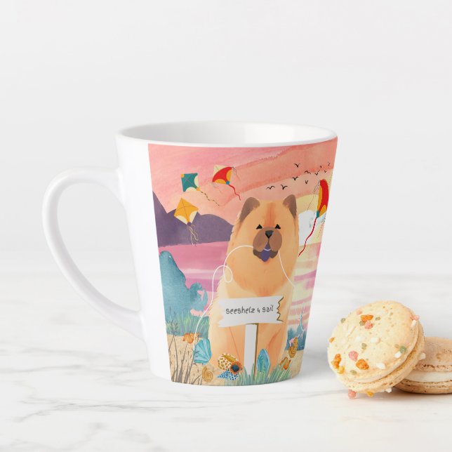 SEESHELLZ 4 SALE  chow Latte Mug (In Situ)