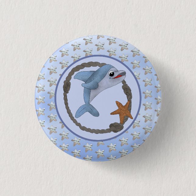 Seestern mit Muster  Button (Front)