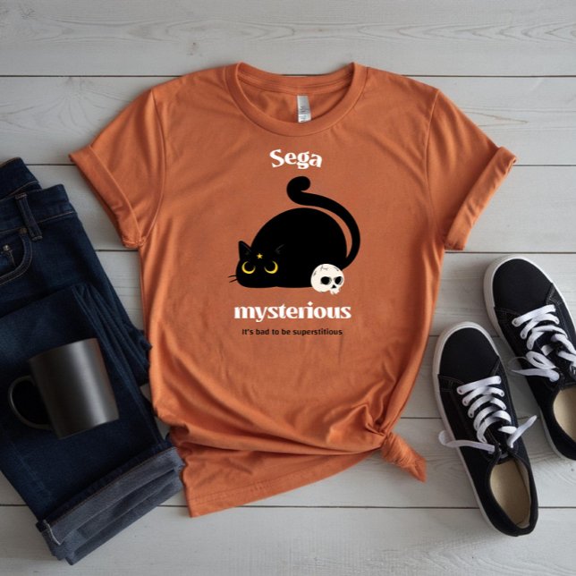 Sega Mysterious Black Cat & Skull T-Shirt (Creator Uploaded)