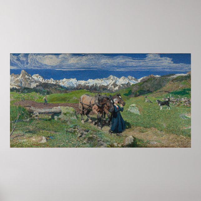 Segantini - Spring in the Alps (1897) Poster (Front)