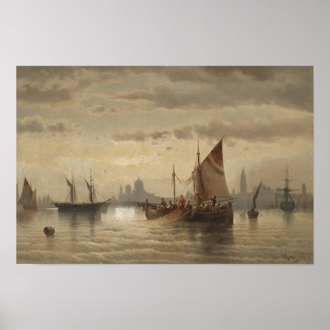 Segelschiffe Vor Venedig Poster (Front)