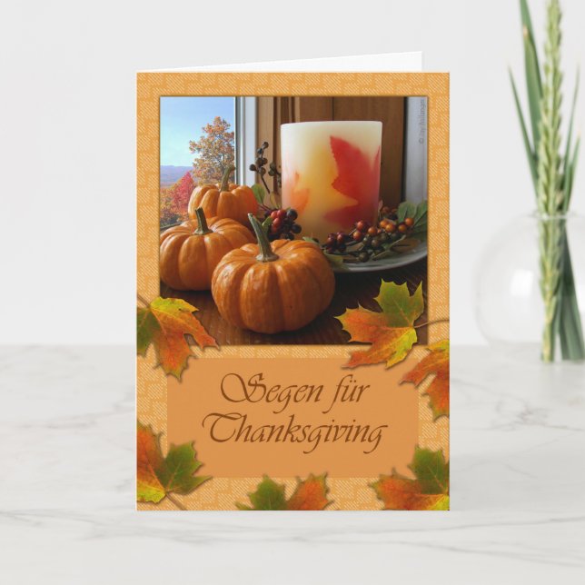 Segen fur Thanksgiving in German Autumn Scene Card (Front)