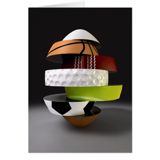 Segmented Fragmenting Sports Ball Cards (Front)