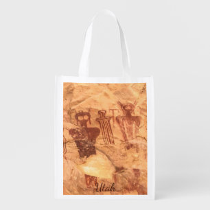 Sego Canyon Rock Art Utah Pictograph Grocery Bag