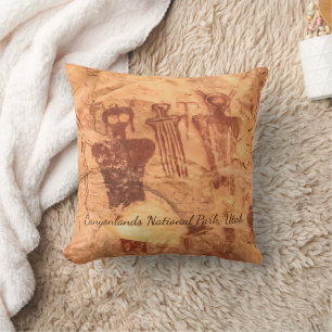 Sego Canyon Rock Art Utah Pictograph Throw Pillow