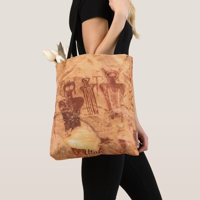 Sego Canyon Rock Art Utah Pictograph Tote Bag (Close Up)