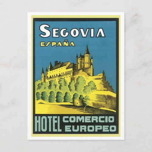 Segovia Espana Hotel Comercio Europeo Postcard