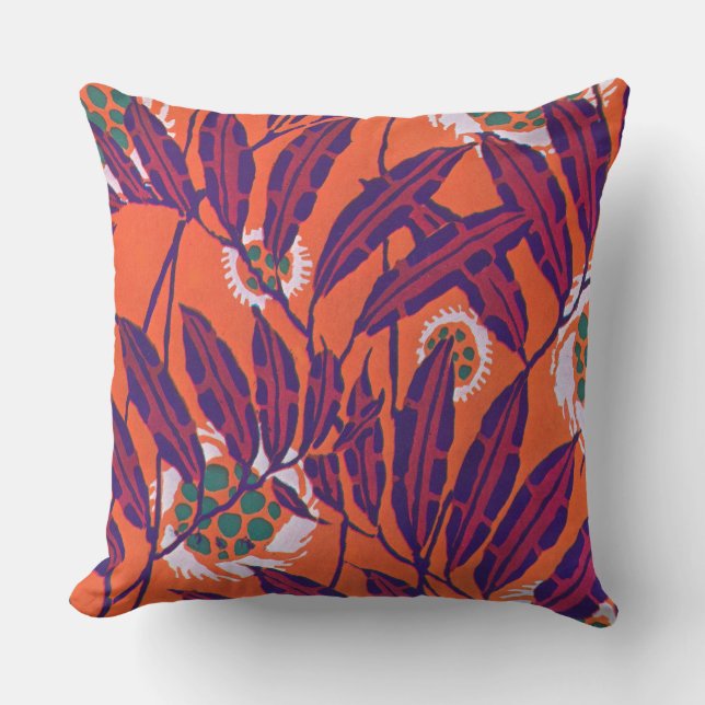 Séguy’s Art Deco Floral Throw Pillow (Front)