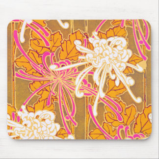 Séguy’s Art Deco Pink and White Flowered Mouse Pad