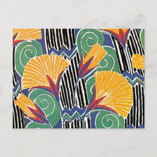 Seguy's Art Deco Golden Flowers Postcard