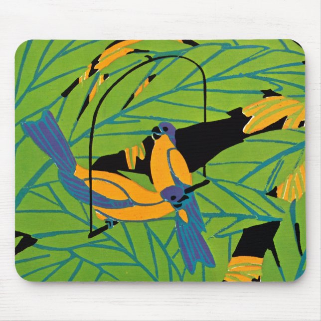 Seguy's Art Deco Tropical Birds Mouse Pad (Front)