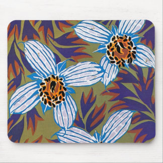 Seguy's Art Deco White Flower - Mousepad