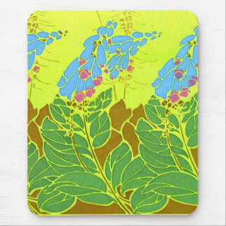Seguy's Vintage Blue Flower Design Mouse Pad