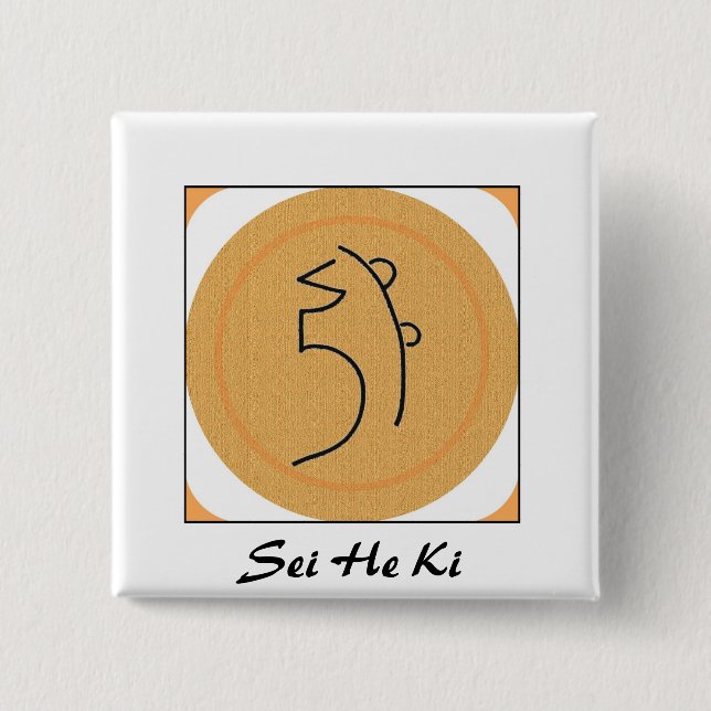 Sei He Ki Reiki Symbol Pinback Button (Front)