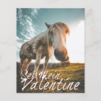 Sei mein Valentin mit schauenden Pferd V2.0
