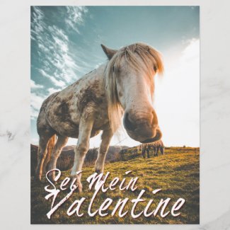 Sei mein Valentin mit schauenden Pferd V2.0