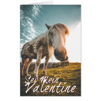 Sei mein Valentin mit schauenden Pferd V2.0 Card