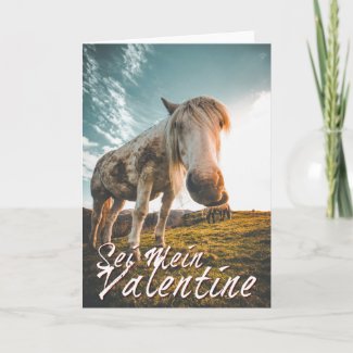 Sei mein Valentin mit schauenden Pferd V2.0 Card