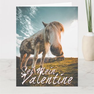 Sei mein Valentin mit schauenden Pferd V2.0 Card