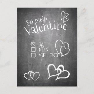 Sei mein Valentine Holiday Postcard