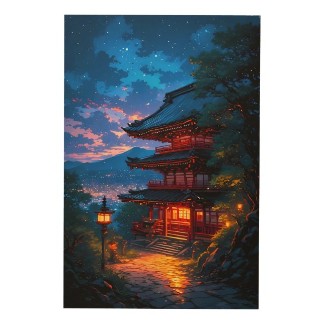 Seichi no Yoru (Sacred Night) Wood Wall Art (Front)