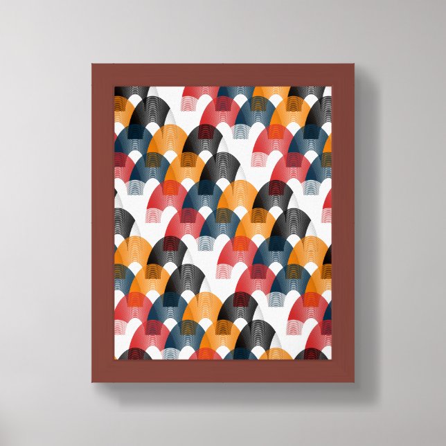 Seigaiha Pattern  Framed Art (Framed Front)