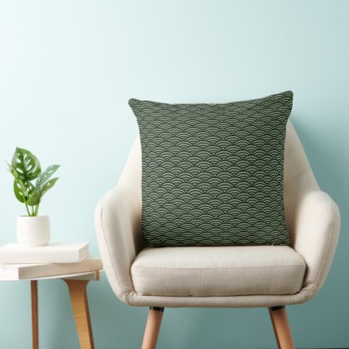 Seigaiha Pattern Throw Pillow