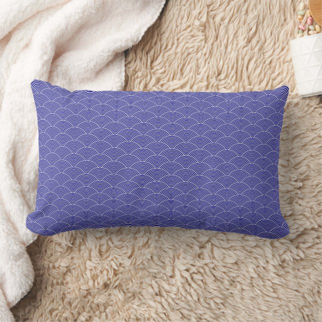 Seigaiha wave lumbar pillow (Blanket)