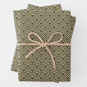 Seigaiha (Wave) Pattern Wrapping Paper Sheets