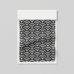 Seigaiha, Waves, Japanese, Black and White Fabric